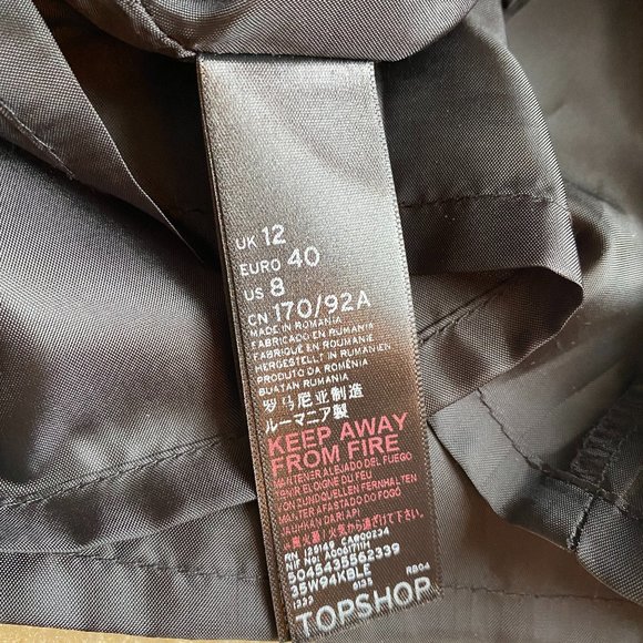 TOPSHOP Velvet & Jacquard Strapless Minidress (8) - Picture 10 of 10